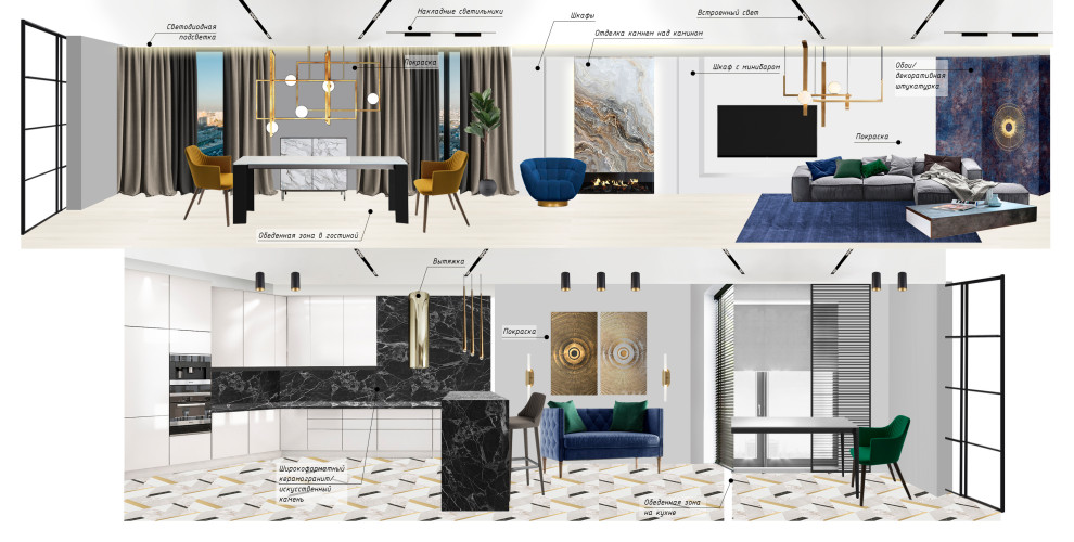 Коллажи к проекту ЖК ЗилАрт