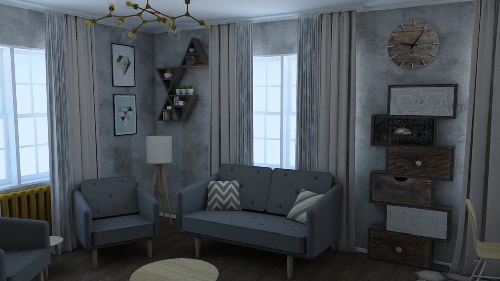 Интерьер гостинной поселок Южный