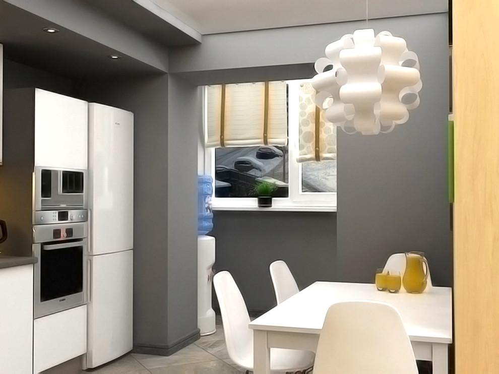 Дизайн-проект квартиры студии зона столовой