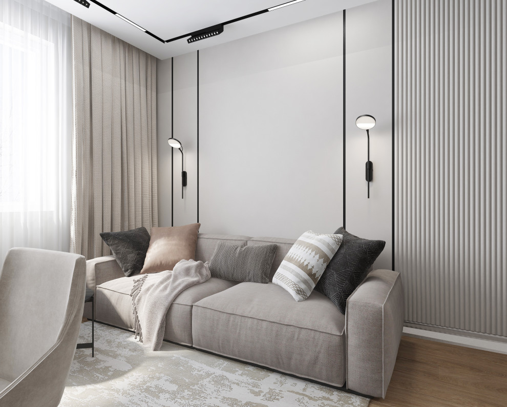 Дизайн-проект  кухни-гостиной в г . Москве