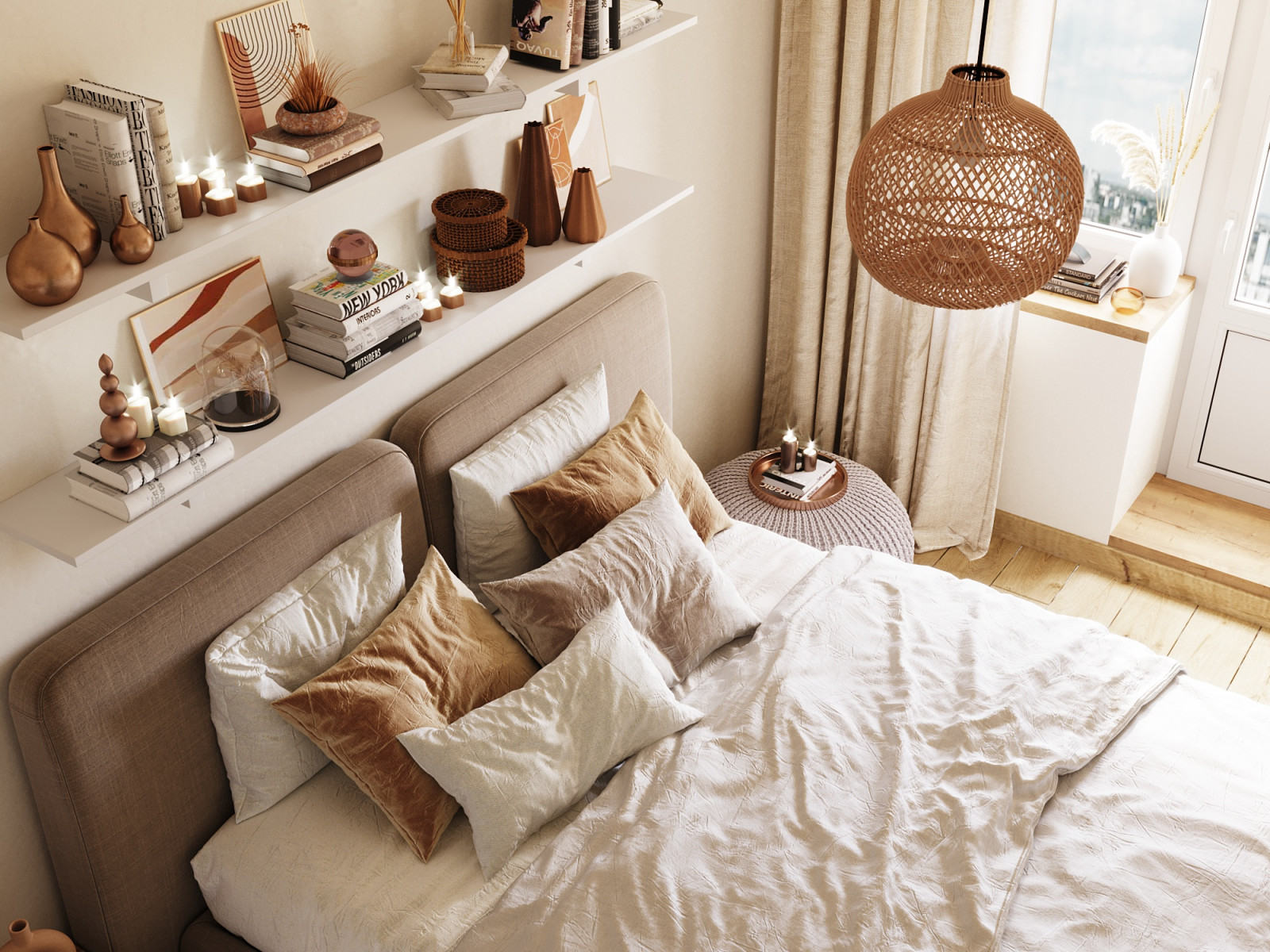 Scandi, спальня