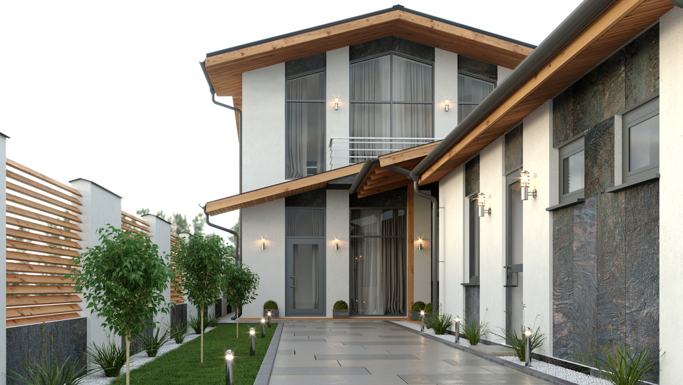 Обложка проекта: Двухэтажный дом на узком участке