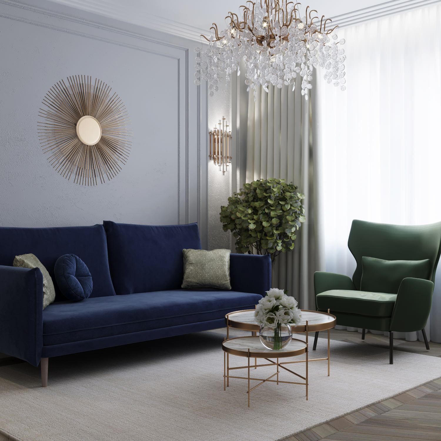 Дизайн проект однокомнатной квартиры в ЖК "Европейский" г. Тюмень