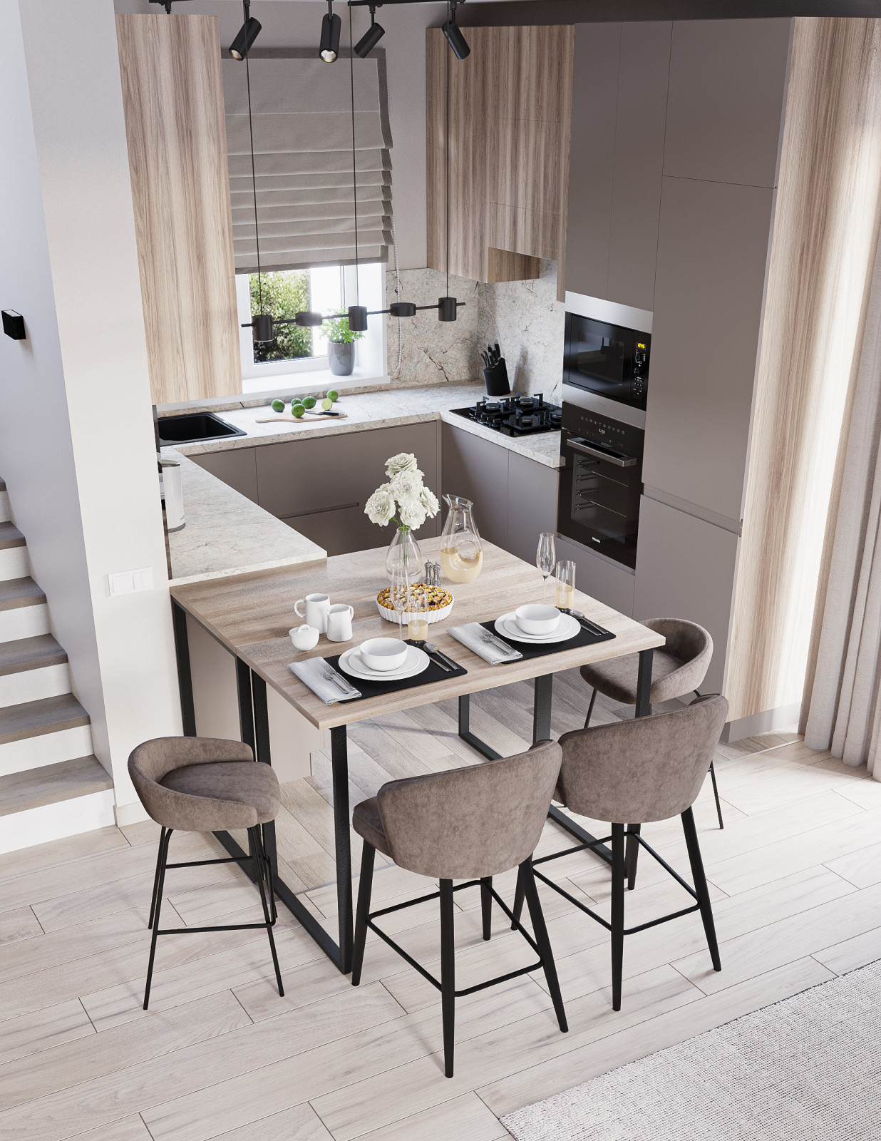 Дизайн первого этажа частного дома, Kopeysk