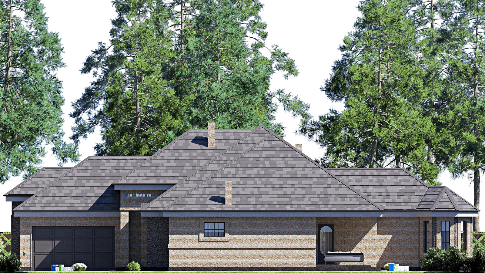 Проект одноэтажного дома 17х27м S274м2 F-17189