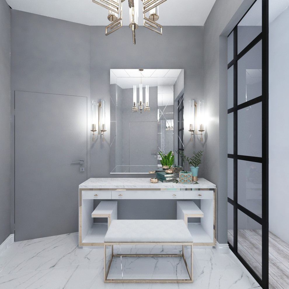 Дизайн интерьера трехкомнатной квартиры 115 м2 (Санкт-Петербург) прихожая