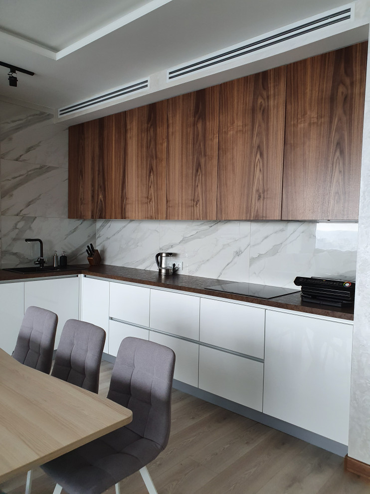 Кухня в современном стиле, ЖК Лазурные Небеса, г. Казань