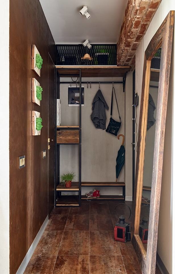 Квартира 44 м2. Дизайнер Оксана Цымбалова. Плитка из кирпича BrickTiles.Ru.