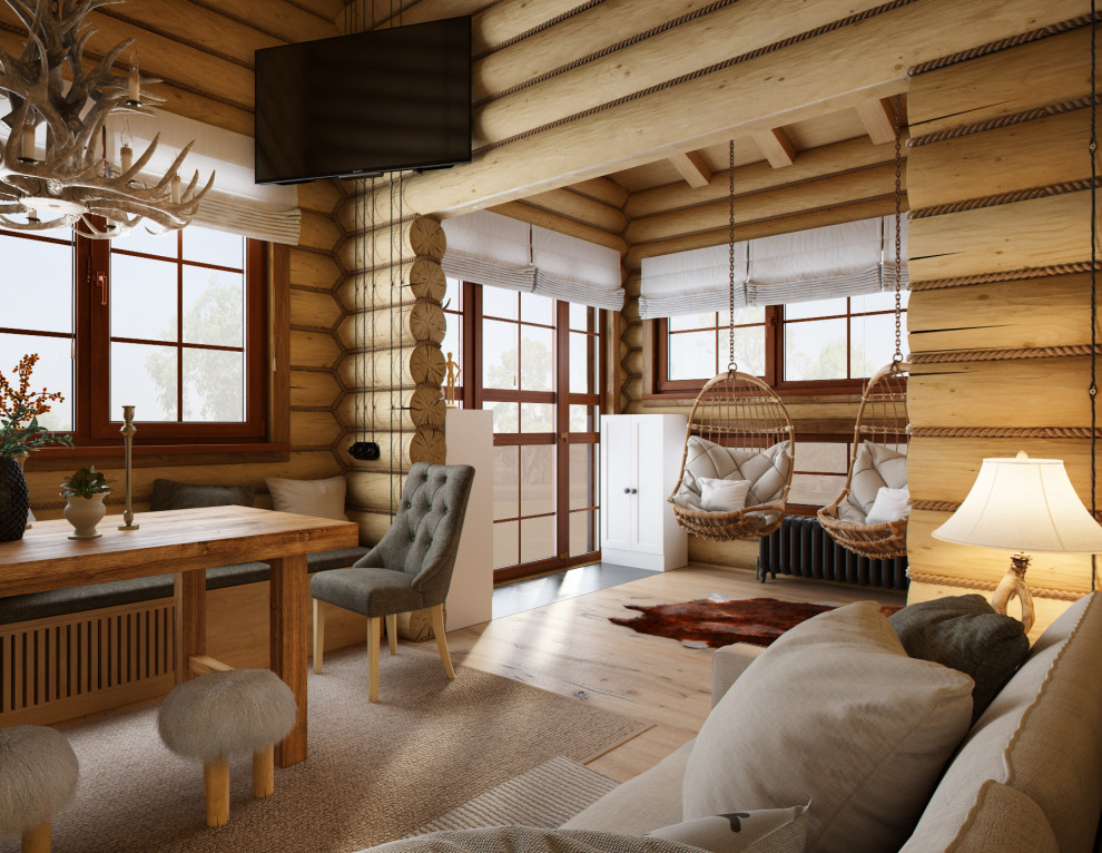 Деревянный дом с баней