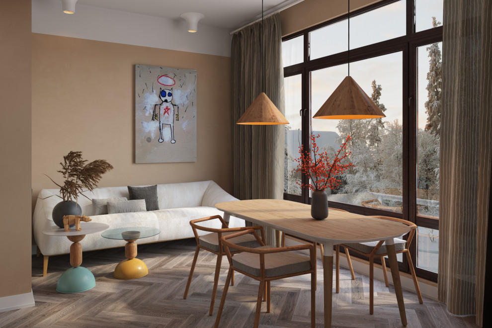 Обложка проекта: кухня-гостиная