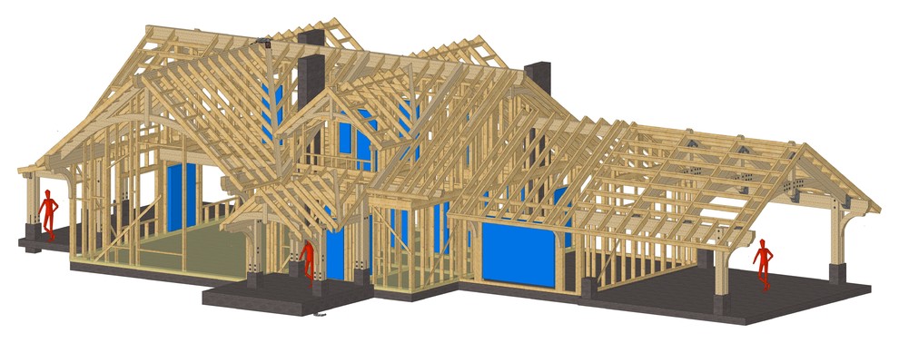 Тимбер Фрейм - проект деревянных конструкций (КД)