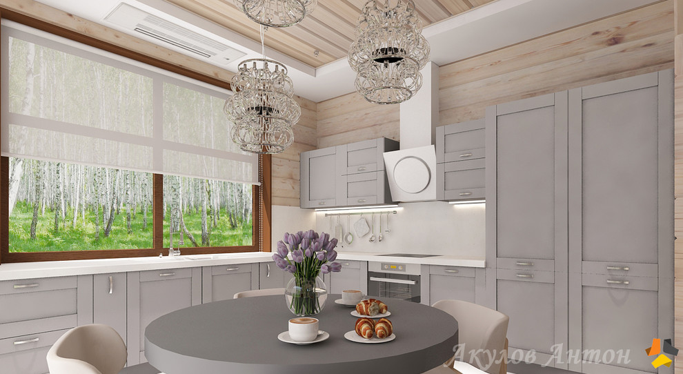 Дизайн-проект коттеджа из клееного бруса. 200 кв.м.