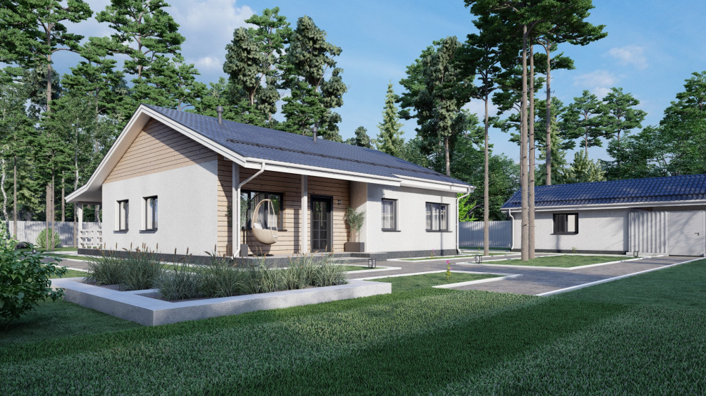 Обложка проекта: Эскизный проект частного дома (1 этаж)