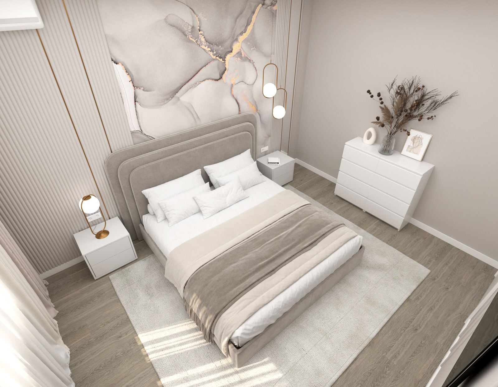 Спальня 15 кв.м в современном стиле