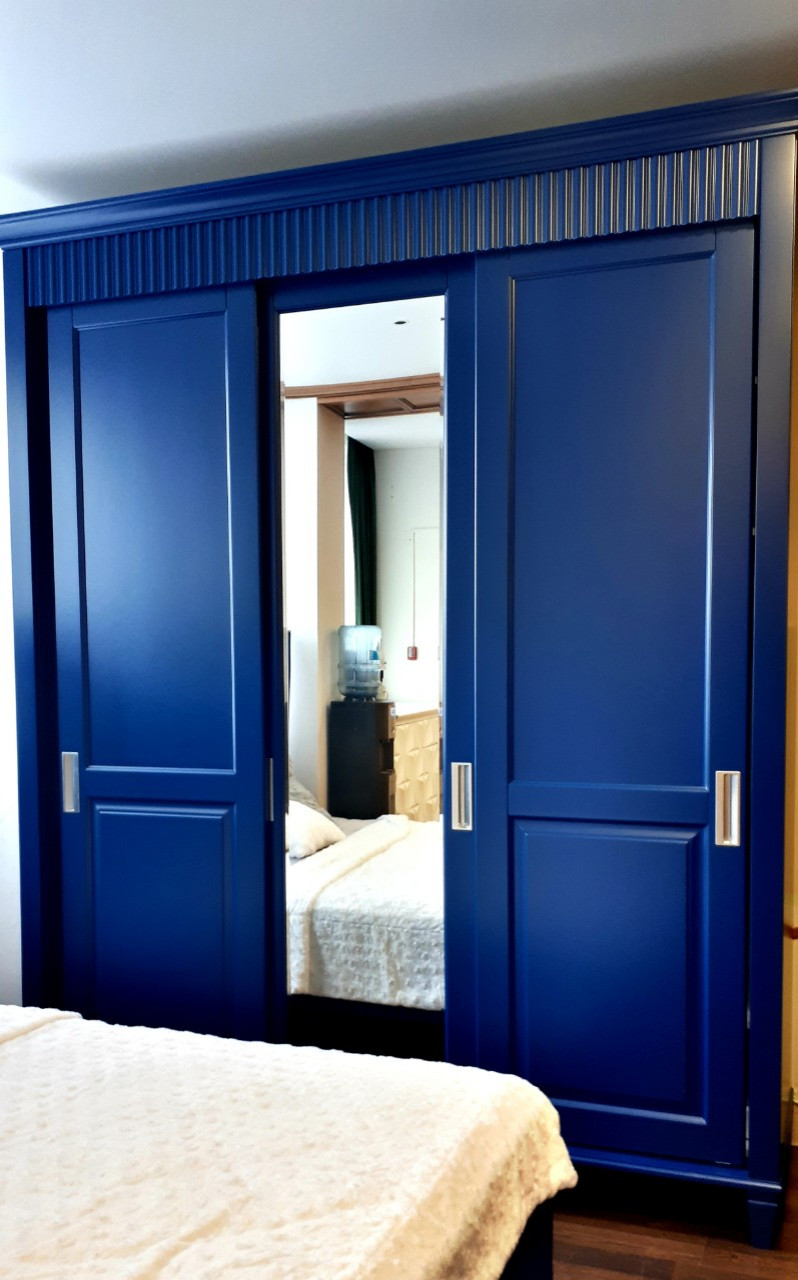 Обложка проекта: Мебель для спальни в синем цвете