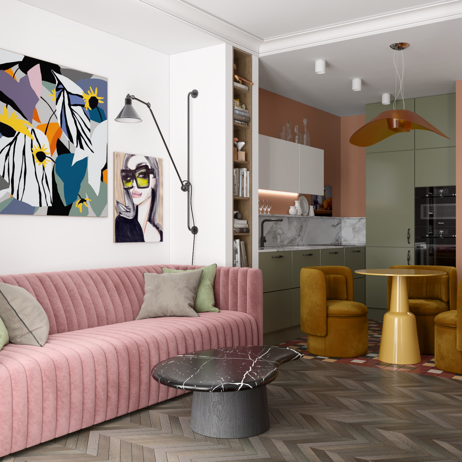 ДИЗАЙН-ПРОЕКТ МАЛЕНЬКОЙ КВАРТИРЫ В СТИЛЕ КИТЧ