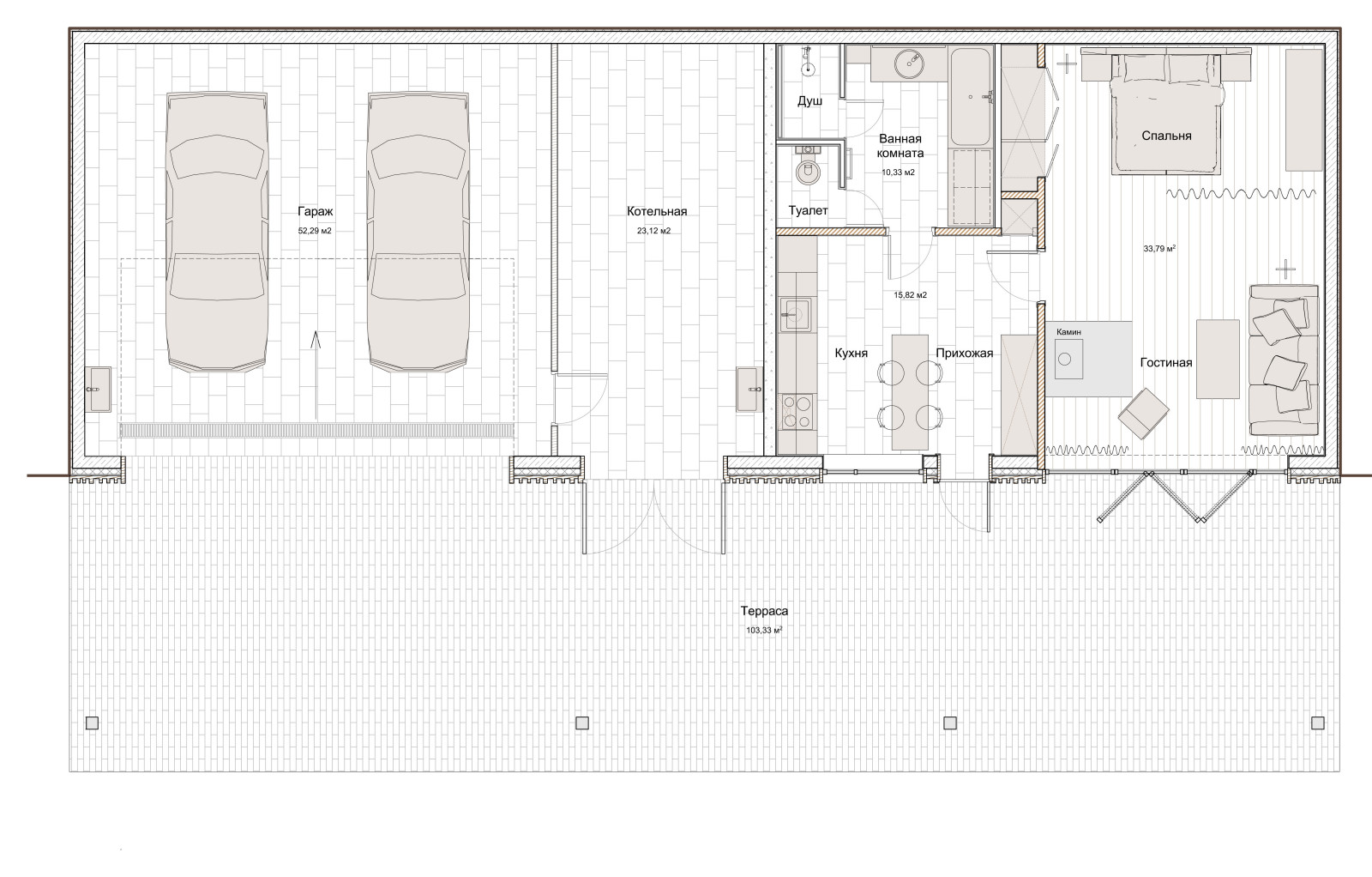 Гостевой дом с гаражом