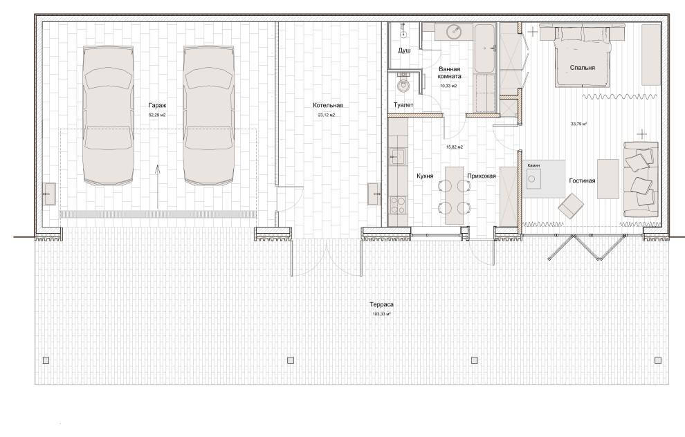 Гостевой дом с гаражом