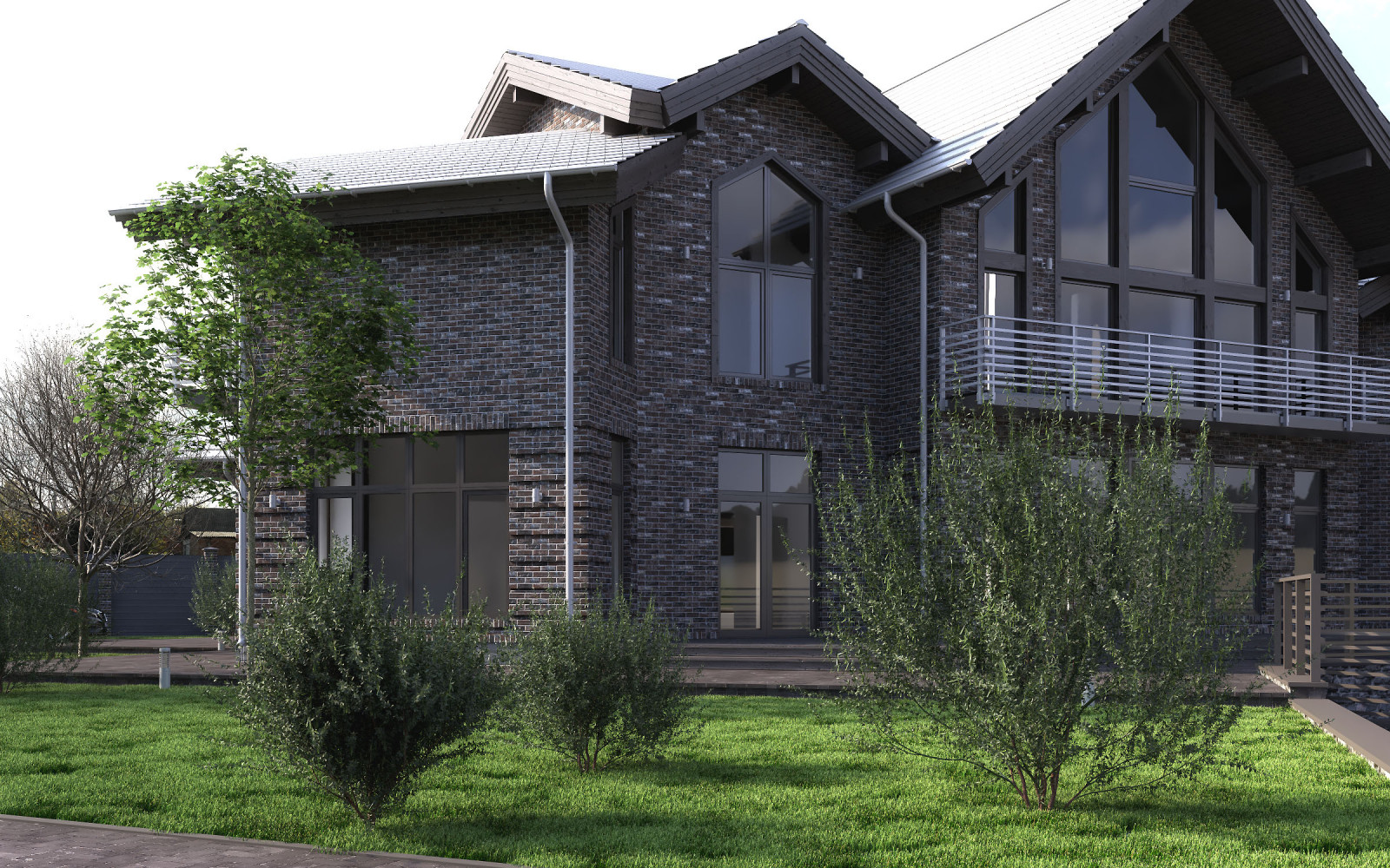 Финский дом с огромной двусветной гостиной