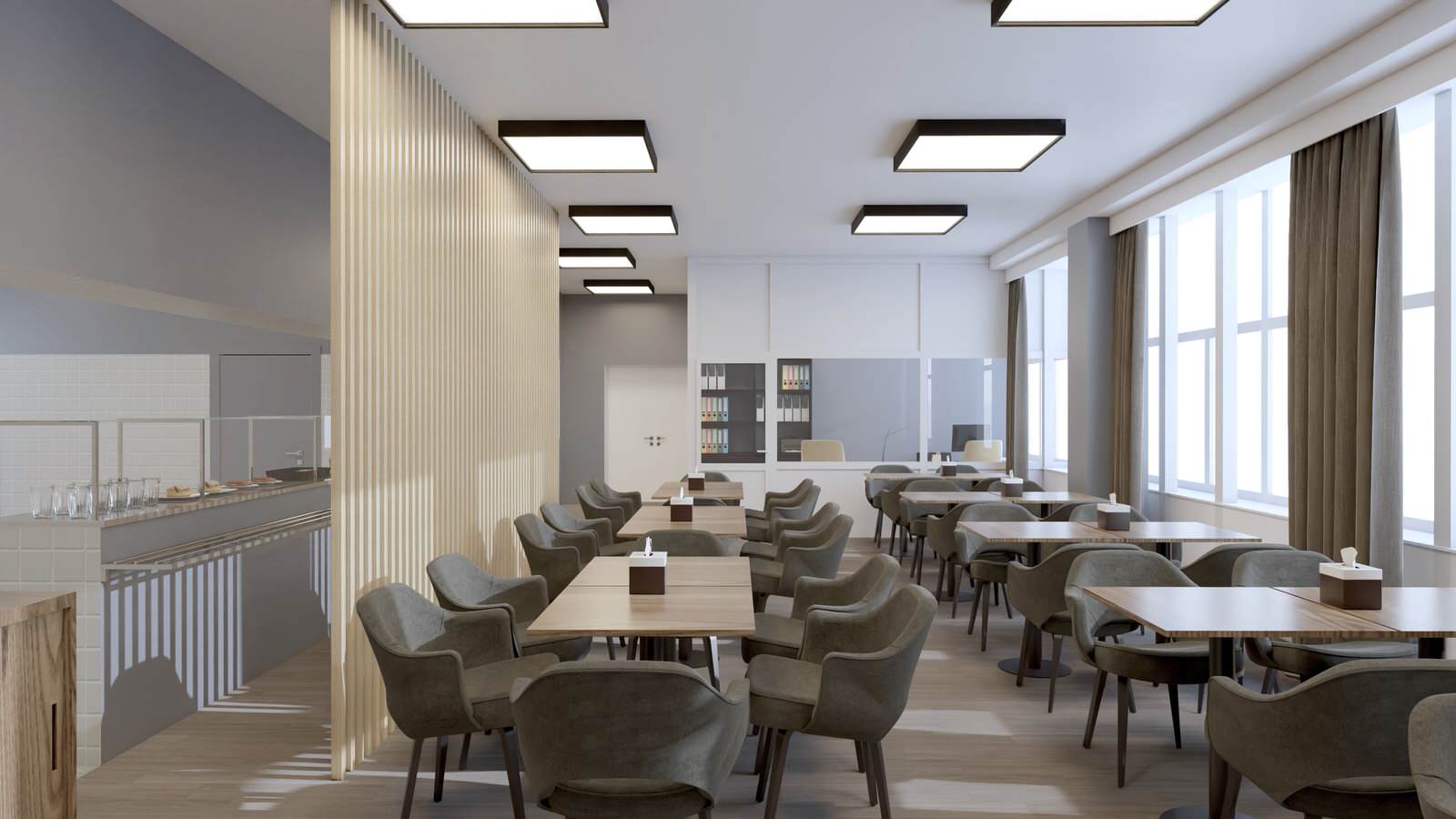 Общие пространства Областного центра профилактики и реабилитации в г. Тюмень