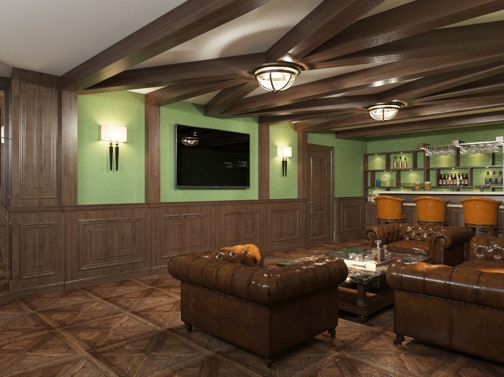 Комната отдыха в стиле английского паба
