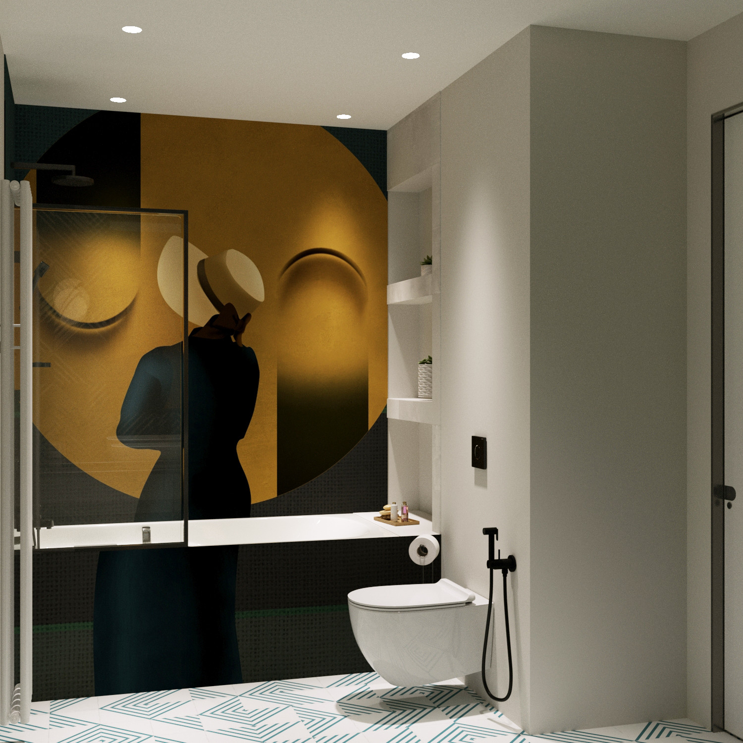 Ванная ЖК Родной город проект "Солнечное конфетти"