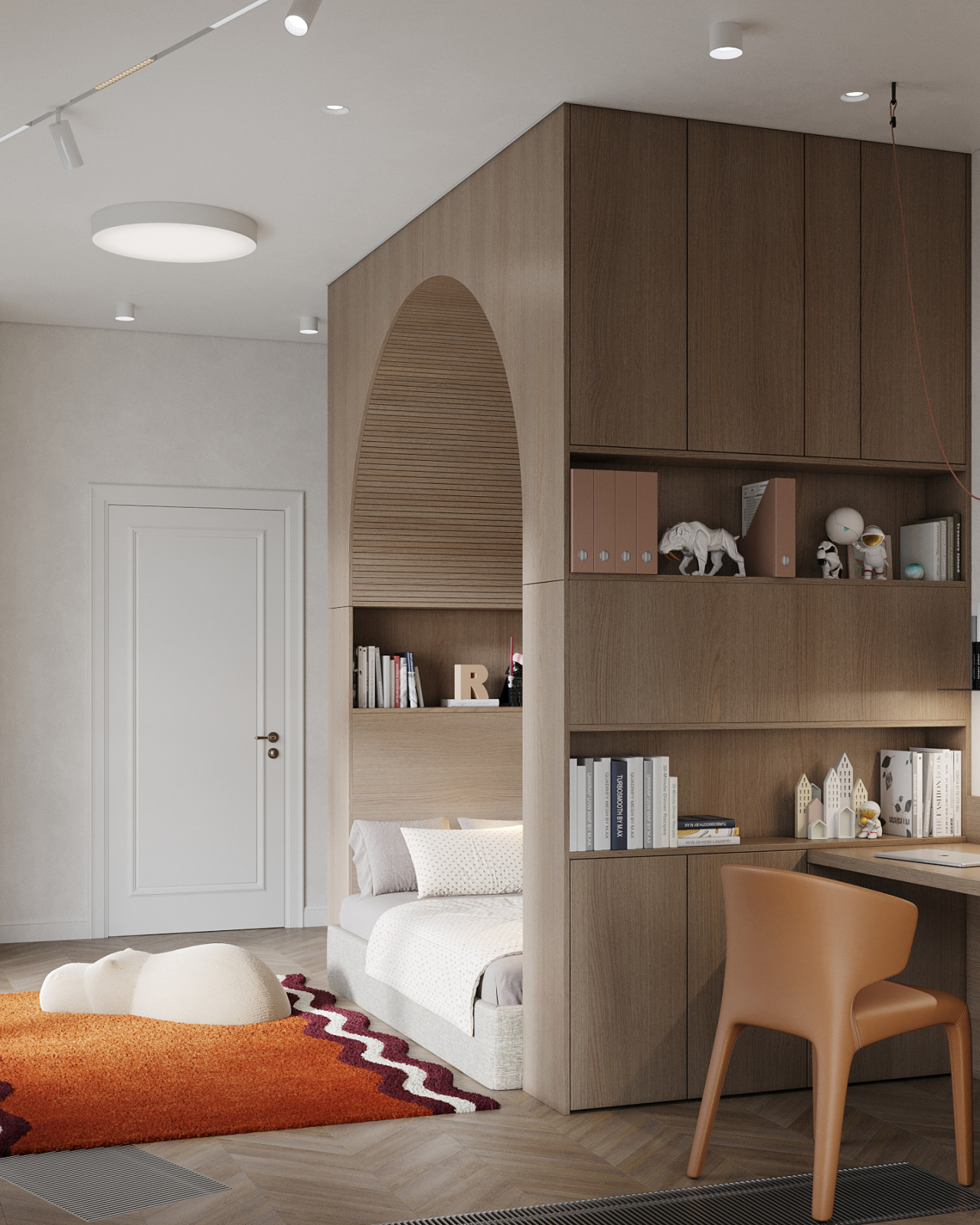 Светлая квартира с французским камином