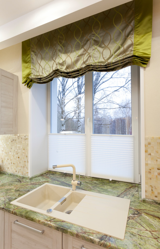 Великолепие мрамора на кухне, фотография объекта