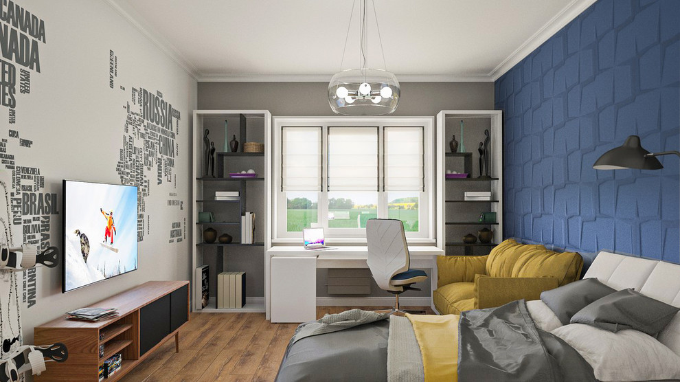 Квартира в современном стиле. Рациональное объединение пространства.