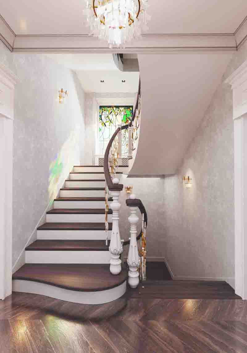 Дизайн-проект интерьеров  дома в поселке «Горный»,проектируемая площадь:188.6 м2