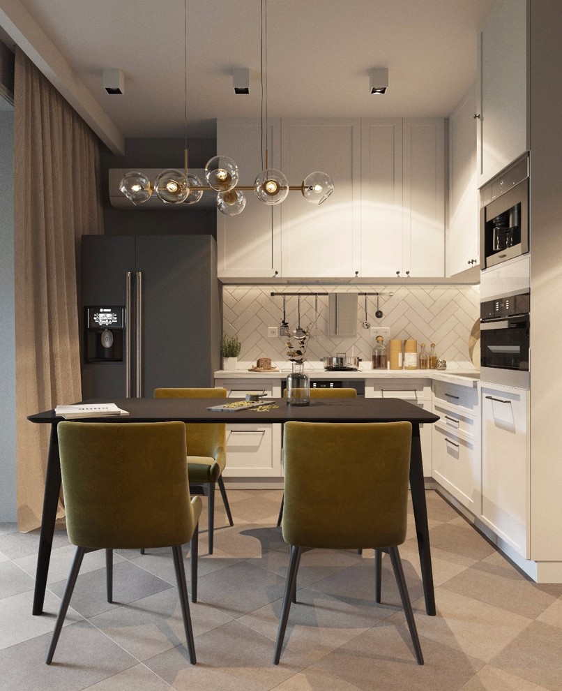 Интерьер кухни и лоджии на ул. Фурманова в г. Хабаровске