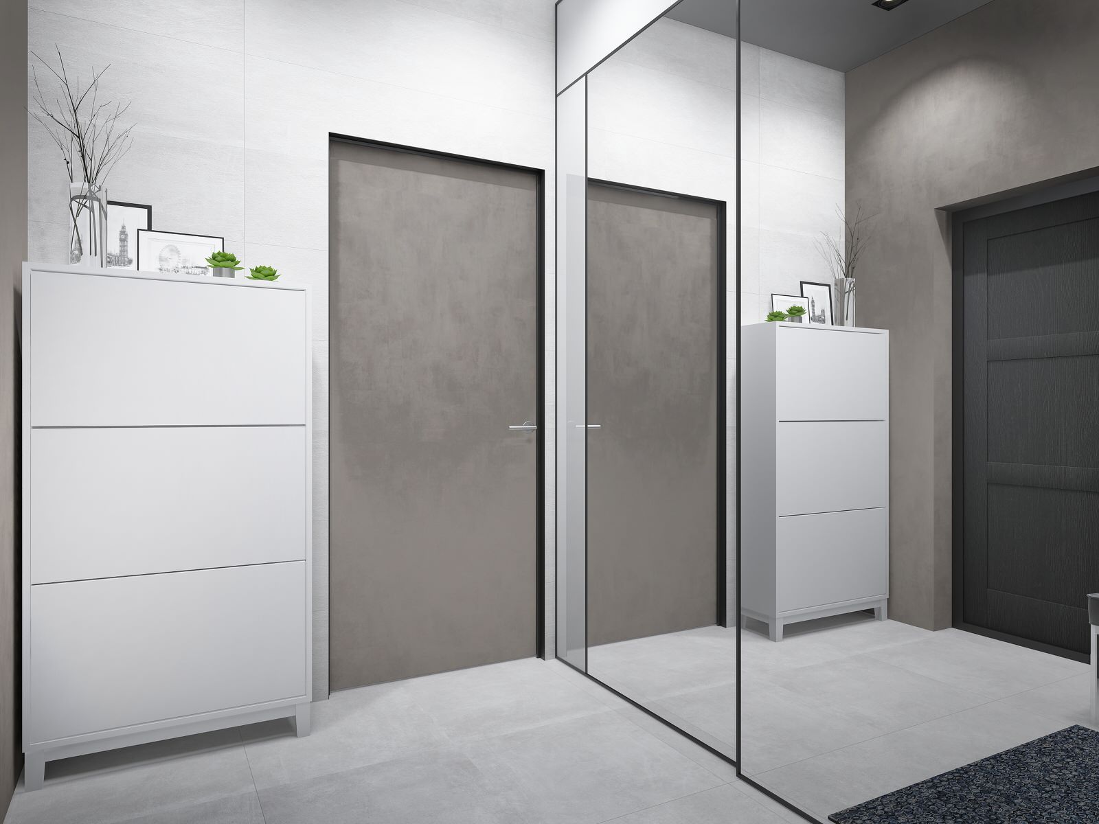 МОНОХРОМ С АКЦЕНТАМИ. Современный графичный интерьер.