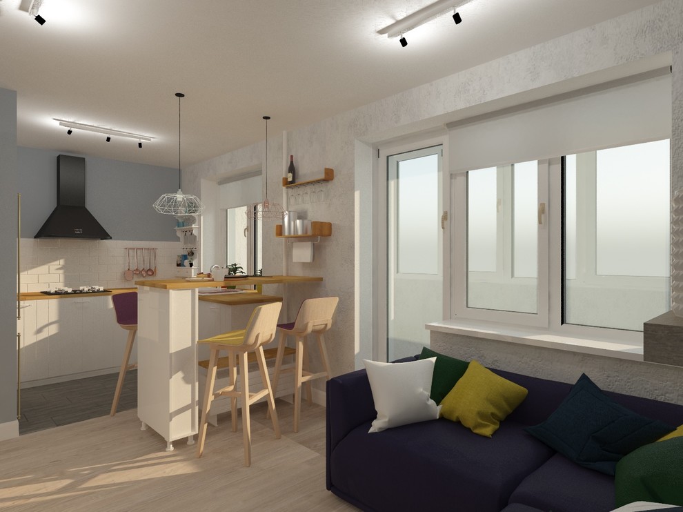 Квартира студия с отдельной спальней!