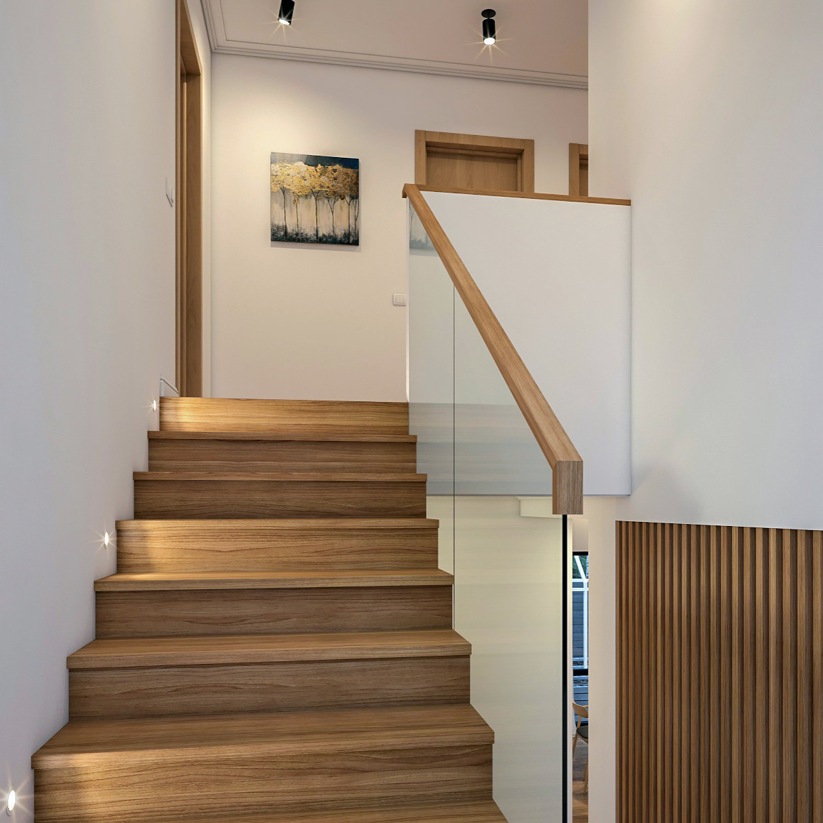 Гостиная и кухня современный минимализм