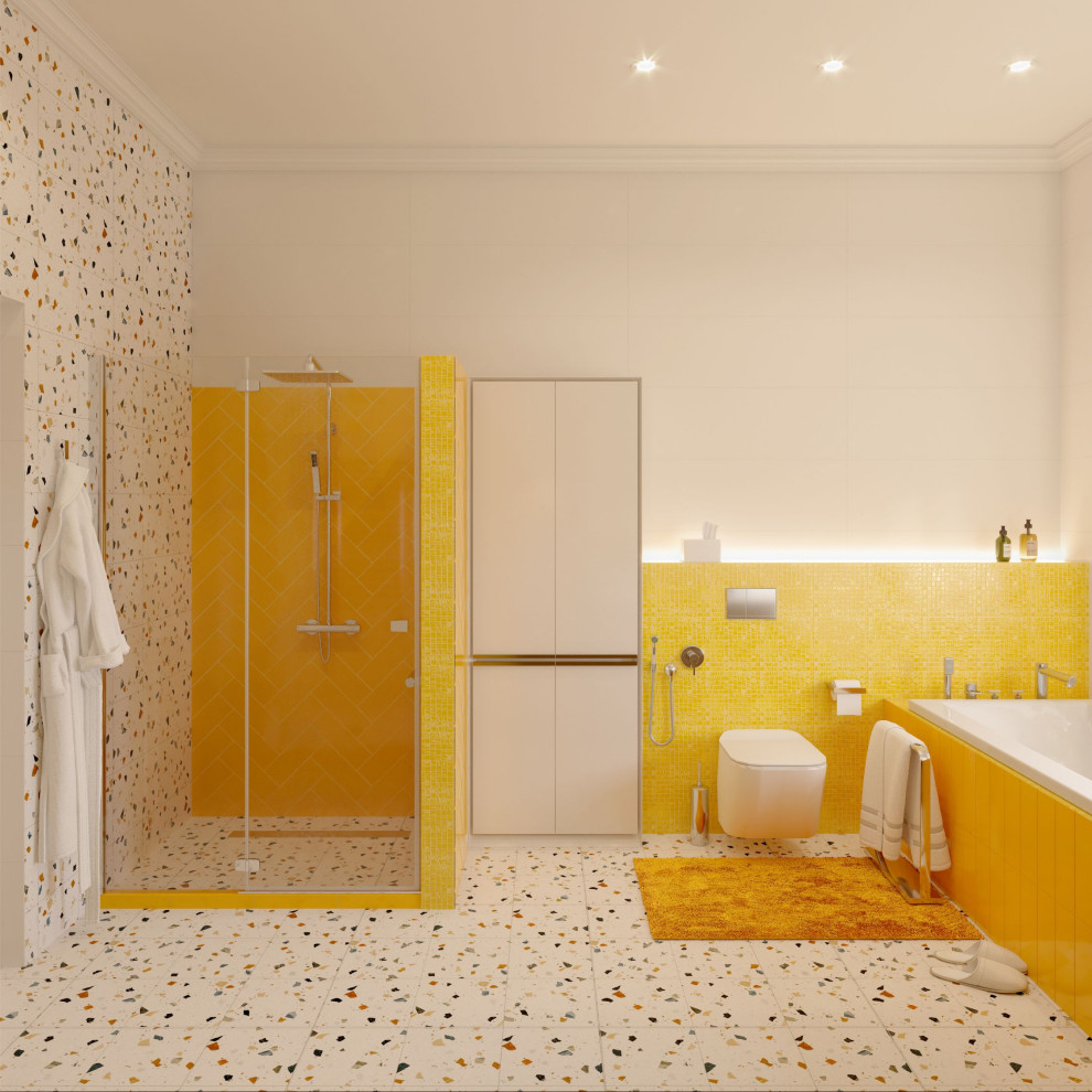 Желтая ванная комната