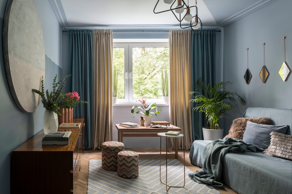 Houzz тур: «Двушка» с двуцветными потолками в доме серии П-44