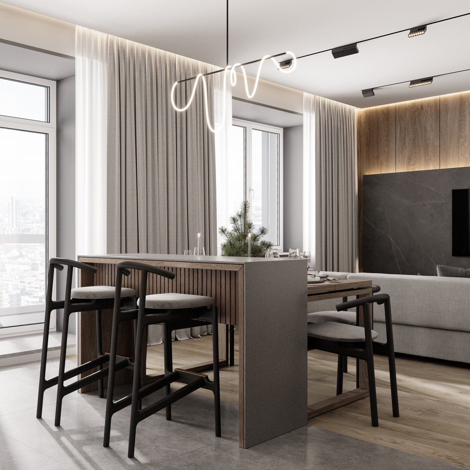 Минималистичный интерьер квартиры в Красноярске