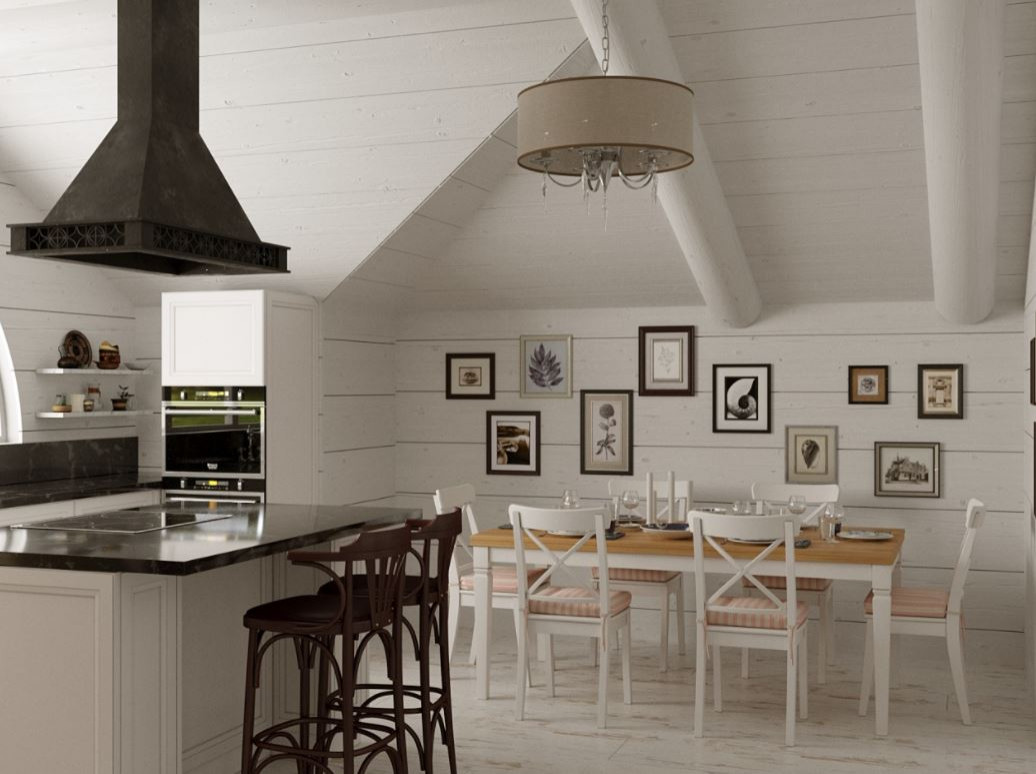 Дом в стиле кантри - мансардная часть