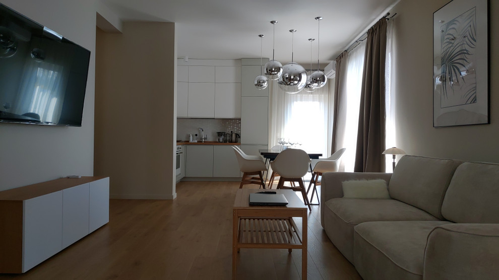 Частный дом в Нижней Гостагайке в светлом минималистичном стиле