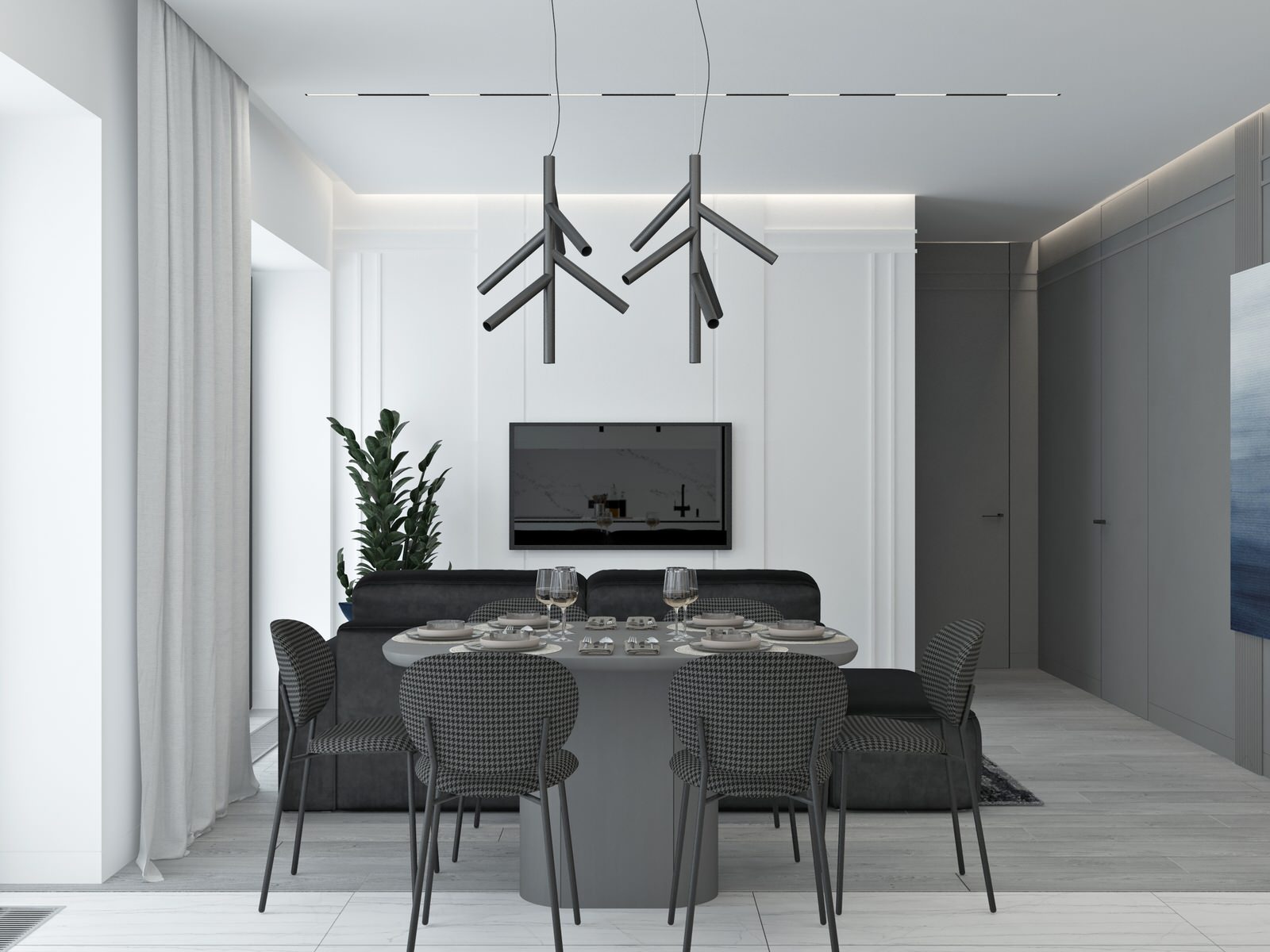 2-х комнатная квартира в современном стиле для молодой семьи