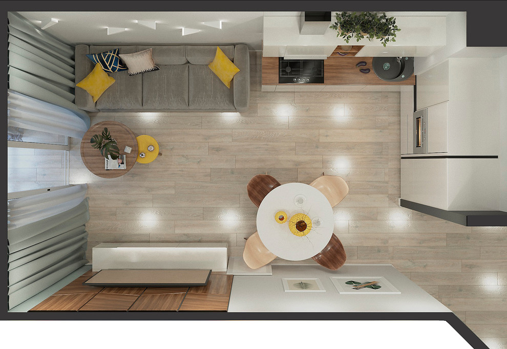 Обложка проекта: Просторная однушка кв.61