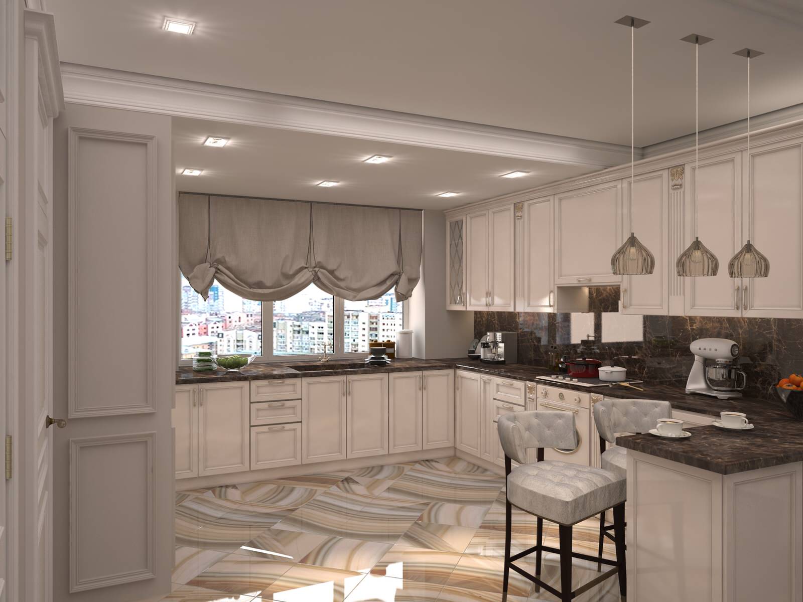 Дизайн-проект квартиры с элементами классики и востока