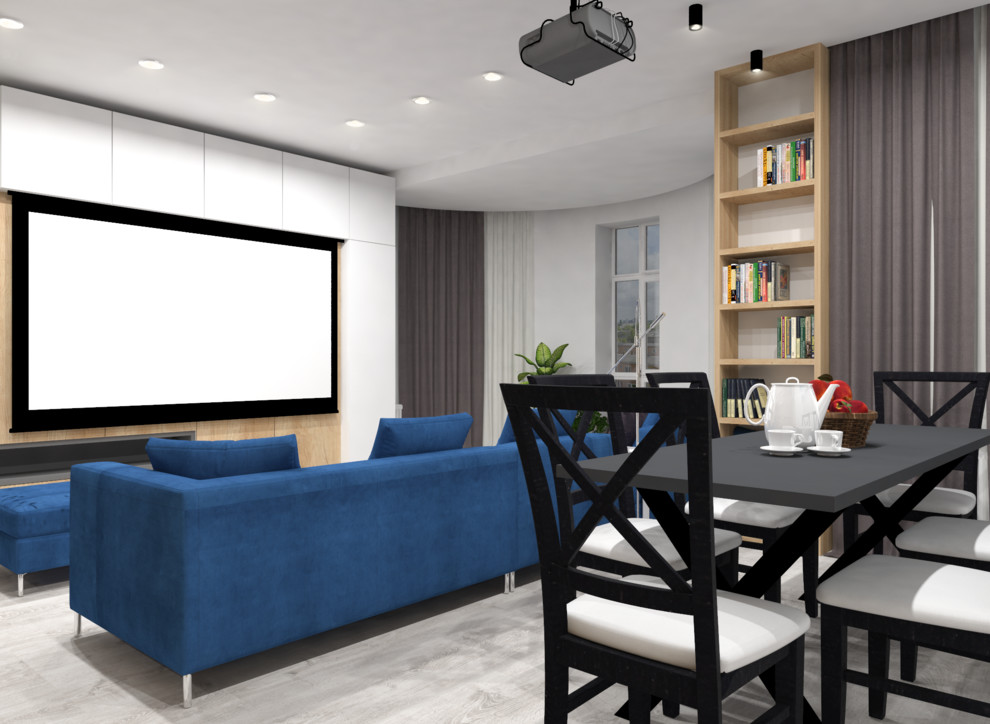 Кухня-гостиная в смешанном стиле