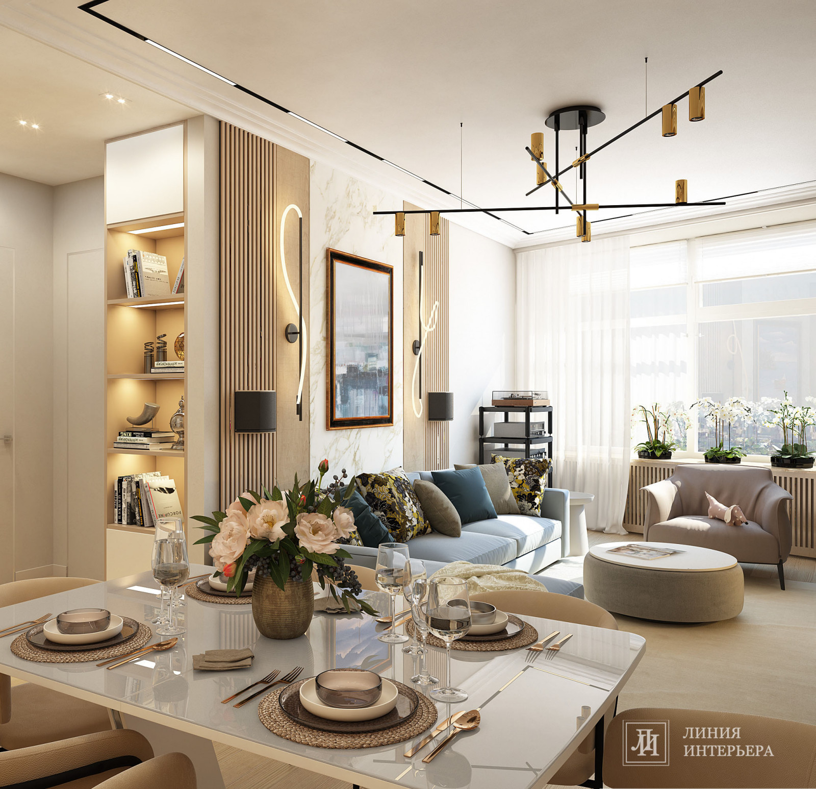 Обложка проекта: Дизайн интерьера 3-х комнатной квартиры в ЖК Триколор