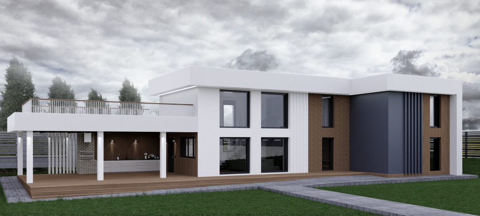 Обложка проекта: Проект двухэтажного дома в Минском районе