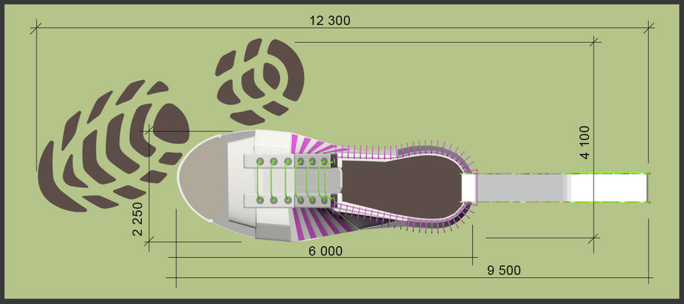 Детская игровая площадка «Кроссовок» (мод.30066)