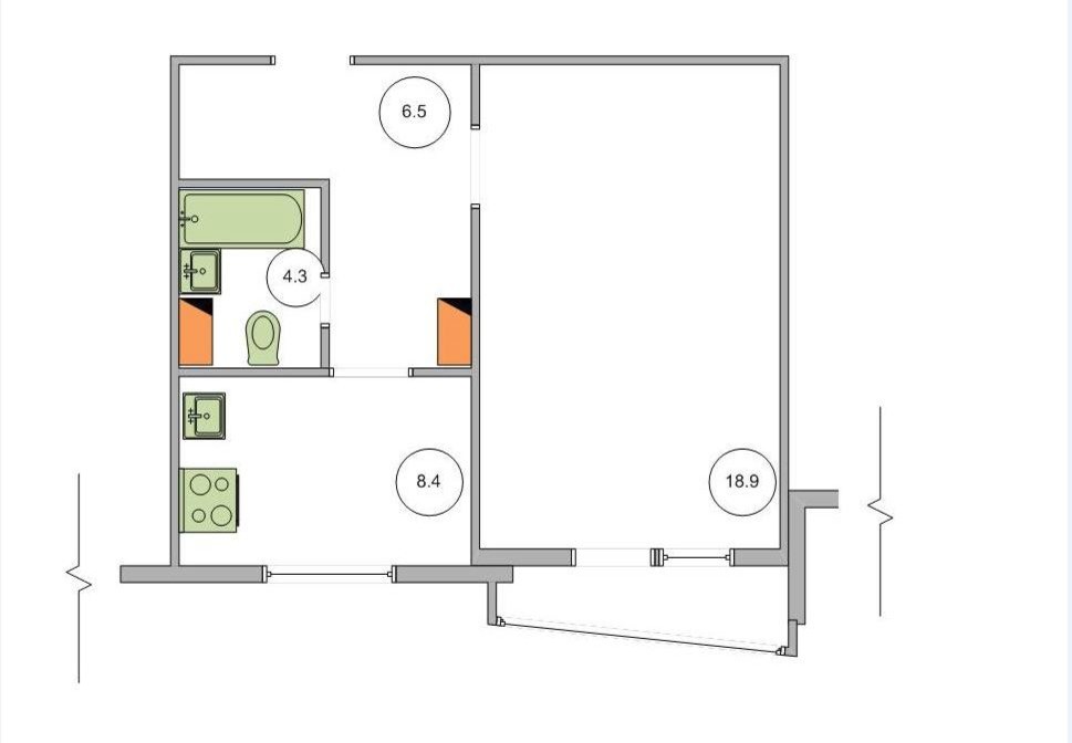 Планировка: Пять решений для однокомнатной квартиры в домах серии П-44Т