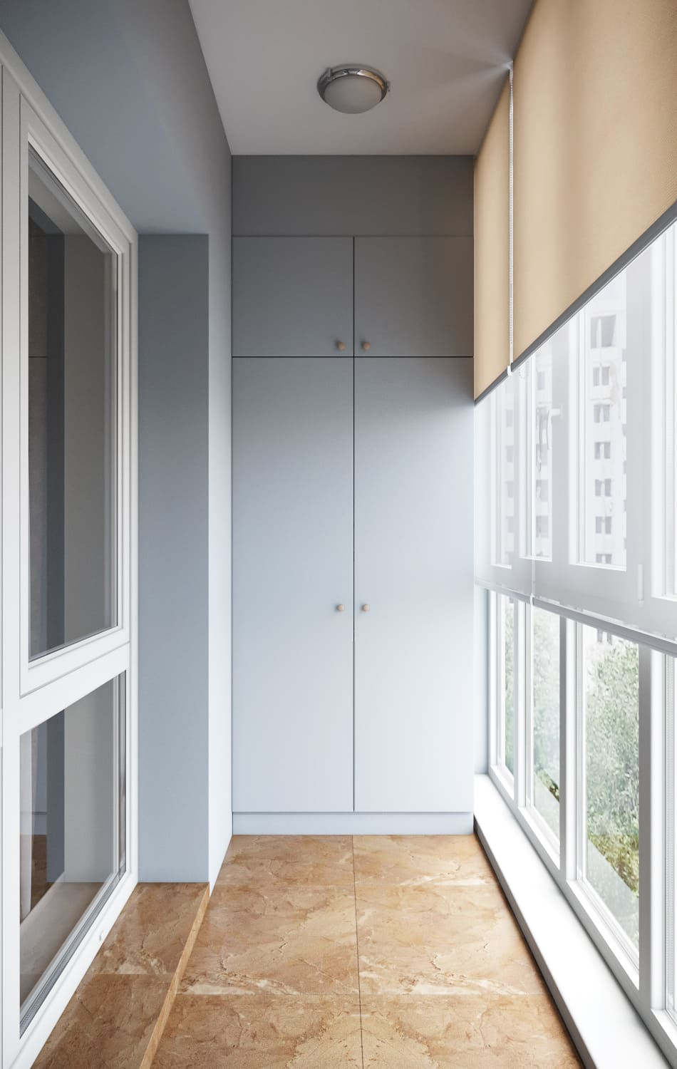 Квартира в голубых оттенках