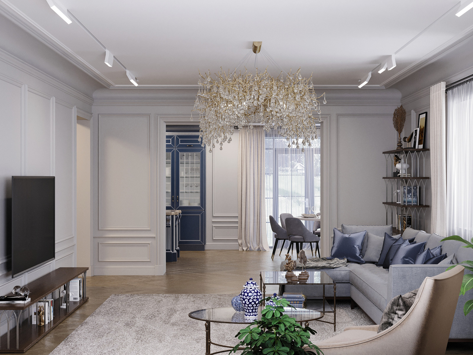 Гостиная в частном доме