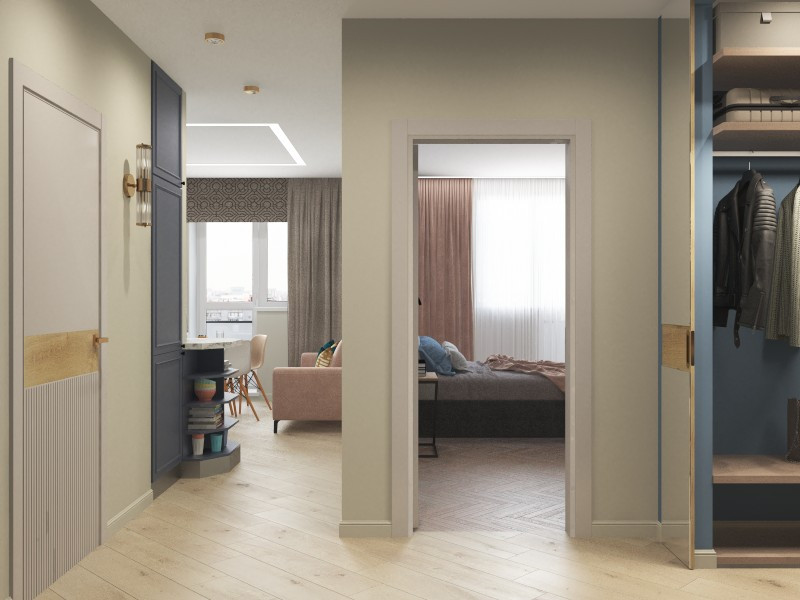 Проект квартиры 43 м2 для сдачи в аренду